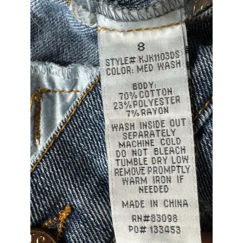 Tommy Bahama Girls Distressed Denim Jacket‎ Size 8 Excellent Condition